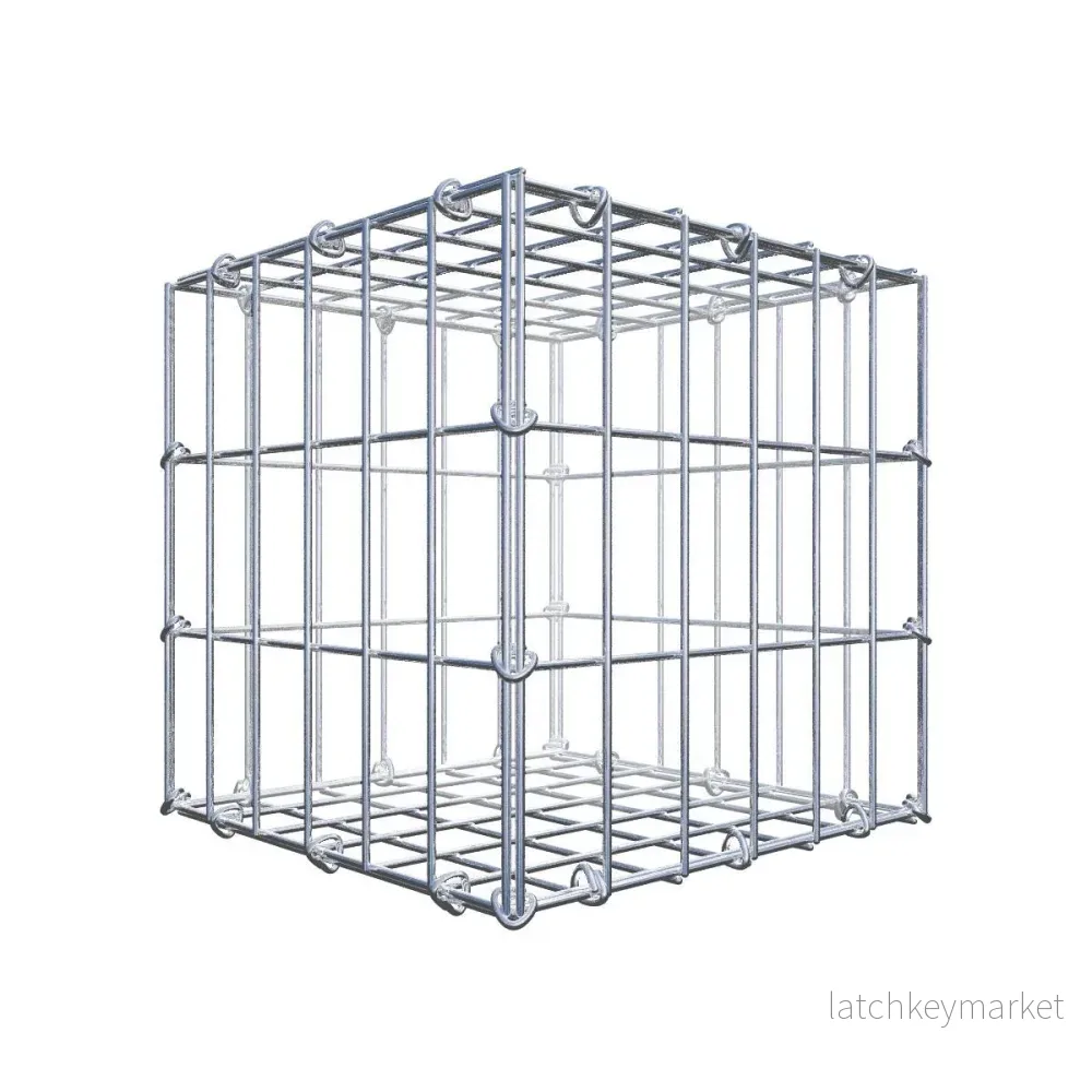 Gabion 30 cm x 30 cm x 30 cm (L x H x D), maskstorlek 5 cm x 10 cm, C-ring Gabion 30 cm x 30 cm x 30 cm (L x H x D), maskstorlek 5 cm x 10 cm, C-ring