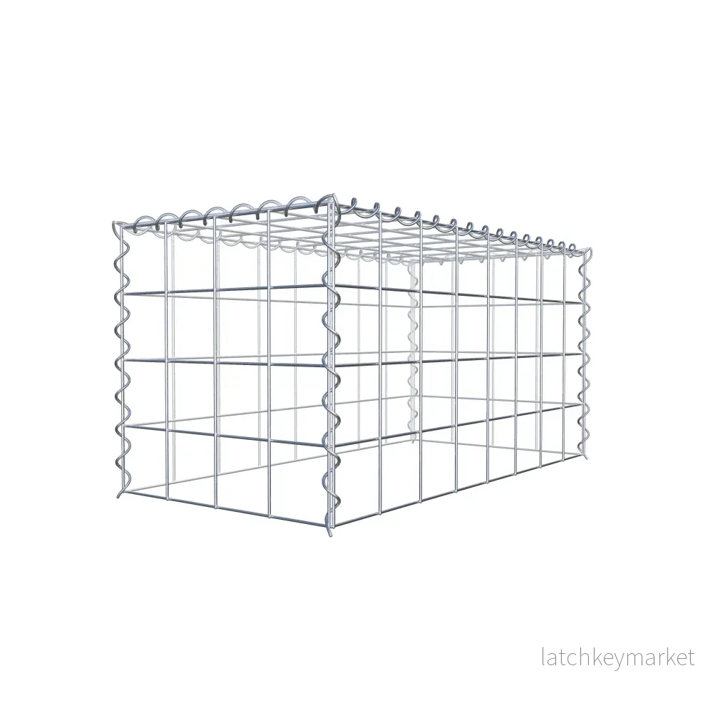 Extra gabion typ 3 80 cm x 40 cm x 40 cm (L x H x D), maskstorlek 10 cm x 10 cm, spiral - Bild 3