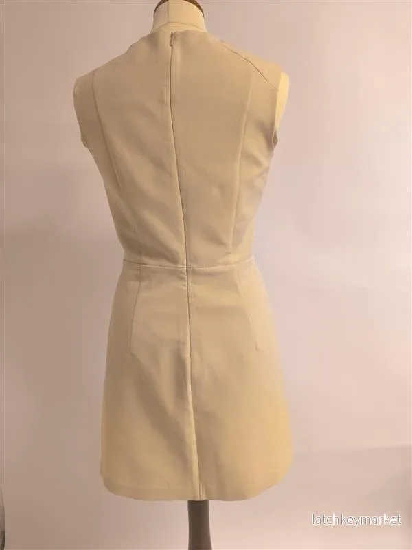 MNG Suit – Ärmlös klänning i ljus beige, S - Bild 2