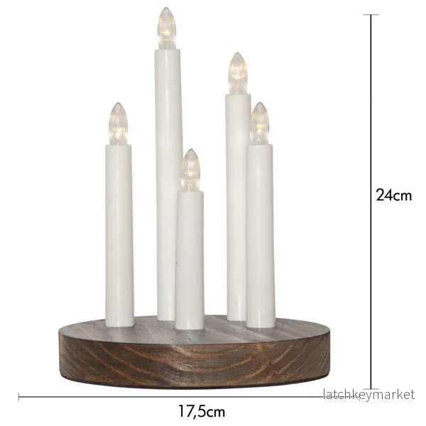 Adventsljusstake Doris 24 cm brun - Bild 3