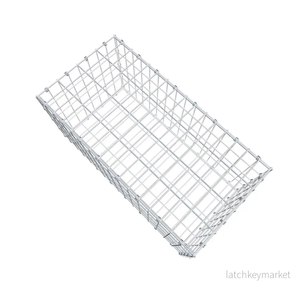Gabion 80 cm x 40 cm x 40 cm (L x H x D), maskstorlek 5 x 10 cm, spiralring - Bild 3