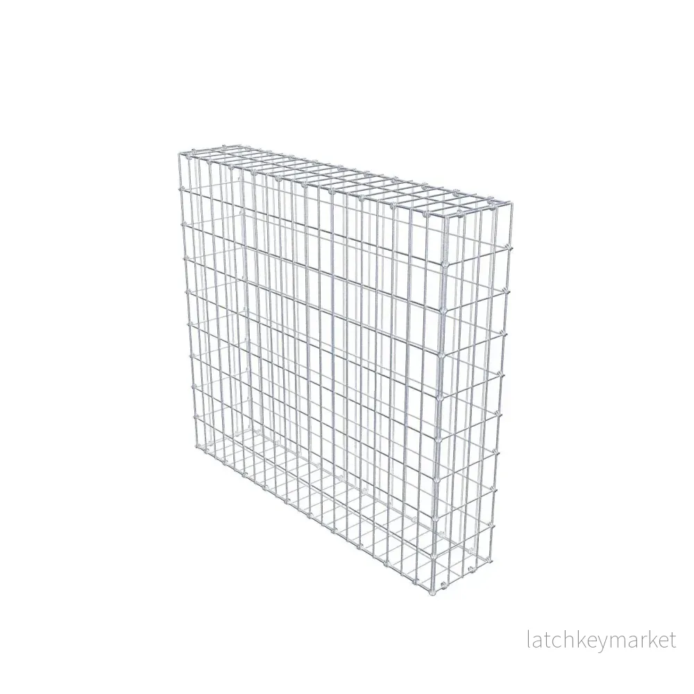 Gabion 100 cm x 90 cm x 20 cm (L x H x D), maskstorlek 5 x 10 cm, spiralring Gabion 100 cm x 90 cm x 20 cm (L x H x D), maskstorlek 5 x 10 cm, spiralring