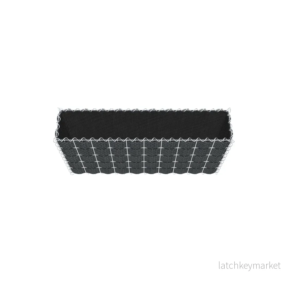 Beplanterad gabion med fleece & insynsskydd 100 cm x 50 cm x 20 cm (L x H x D), maskstorlek 5 cm x 10 cm, spiral - Bild 3