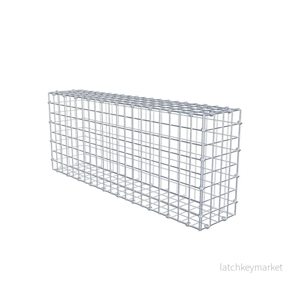 Gabion 100 cm x 40 cm x 20 cm (L x H x D), maskstorlek 5 x 5 cm, spiralring Gabion 100 cm x 40 cm x 20 cm (L x H x D), maskstorlek 5 x 5 cm, spiralring