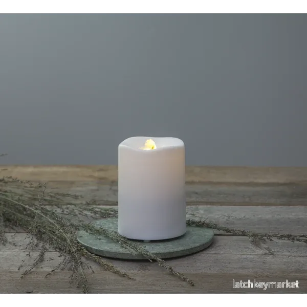 Batteridrivet LED Ljus Batteri Blockljus Water Candle 10x14cm  REA