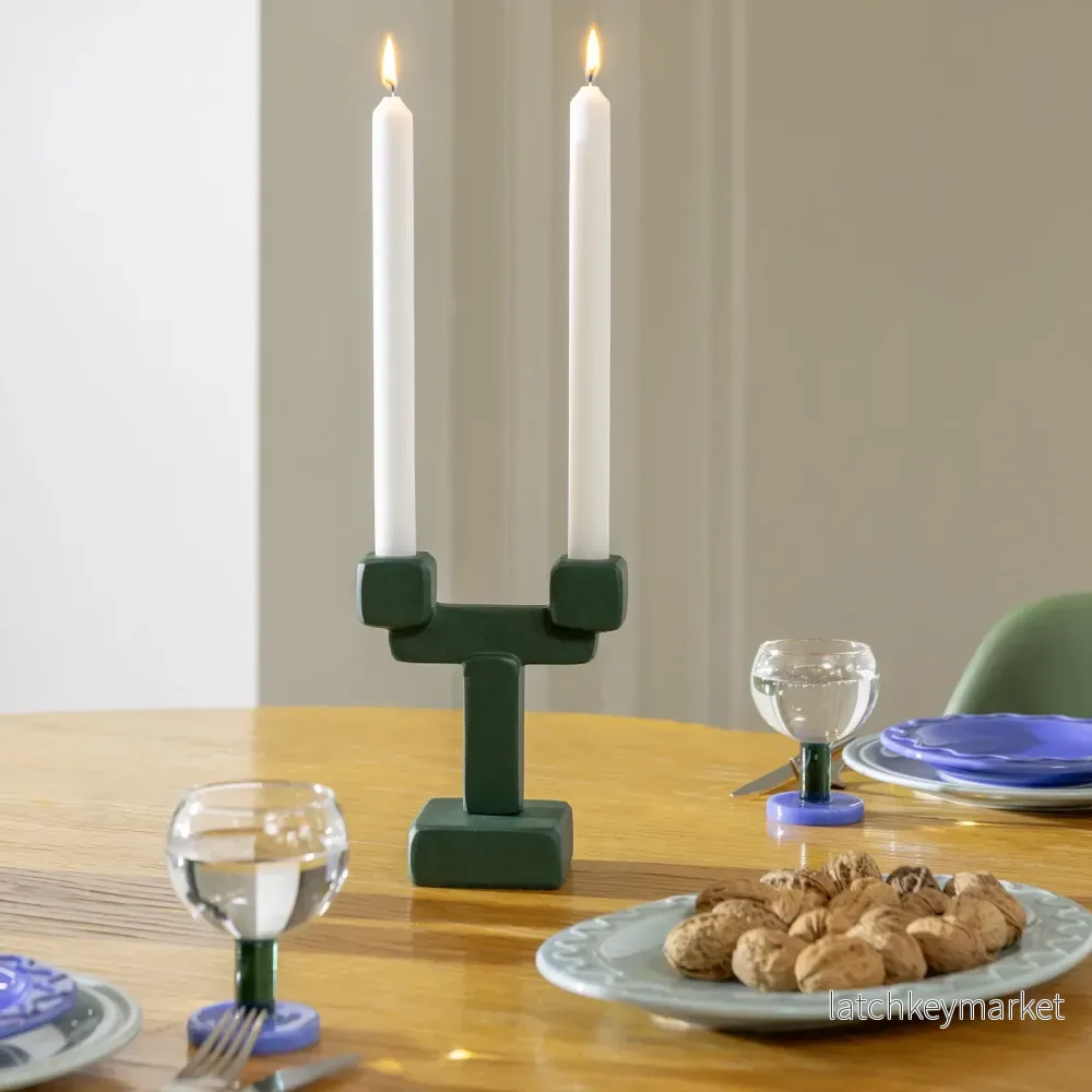 Green Chunk Candle Holder - Bild 3