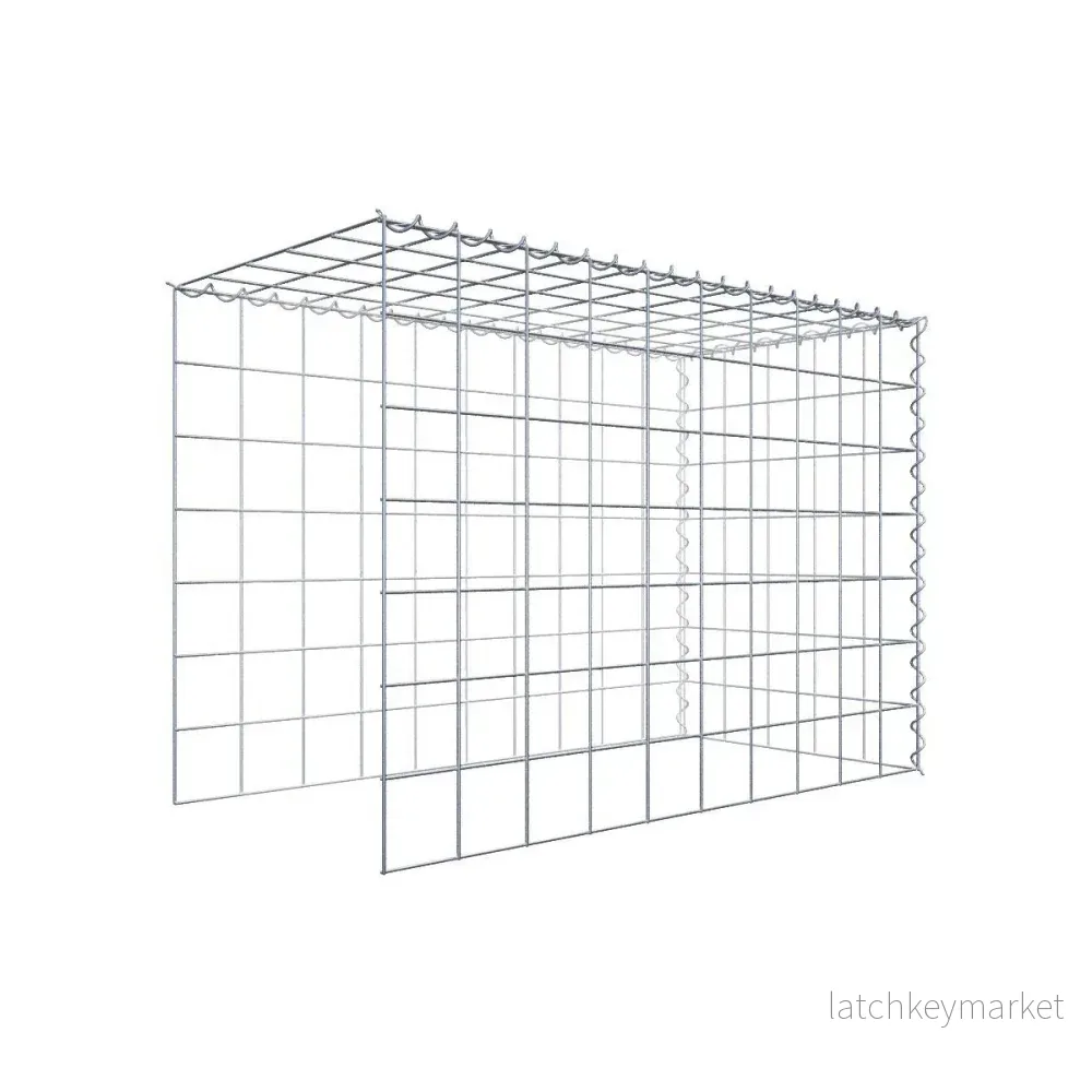 Extra gabion typ 4 100 cm x 70 cm x 50 cm (L x H x D), maskstorlek 10 cm x 10 cm, spiral