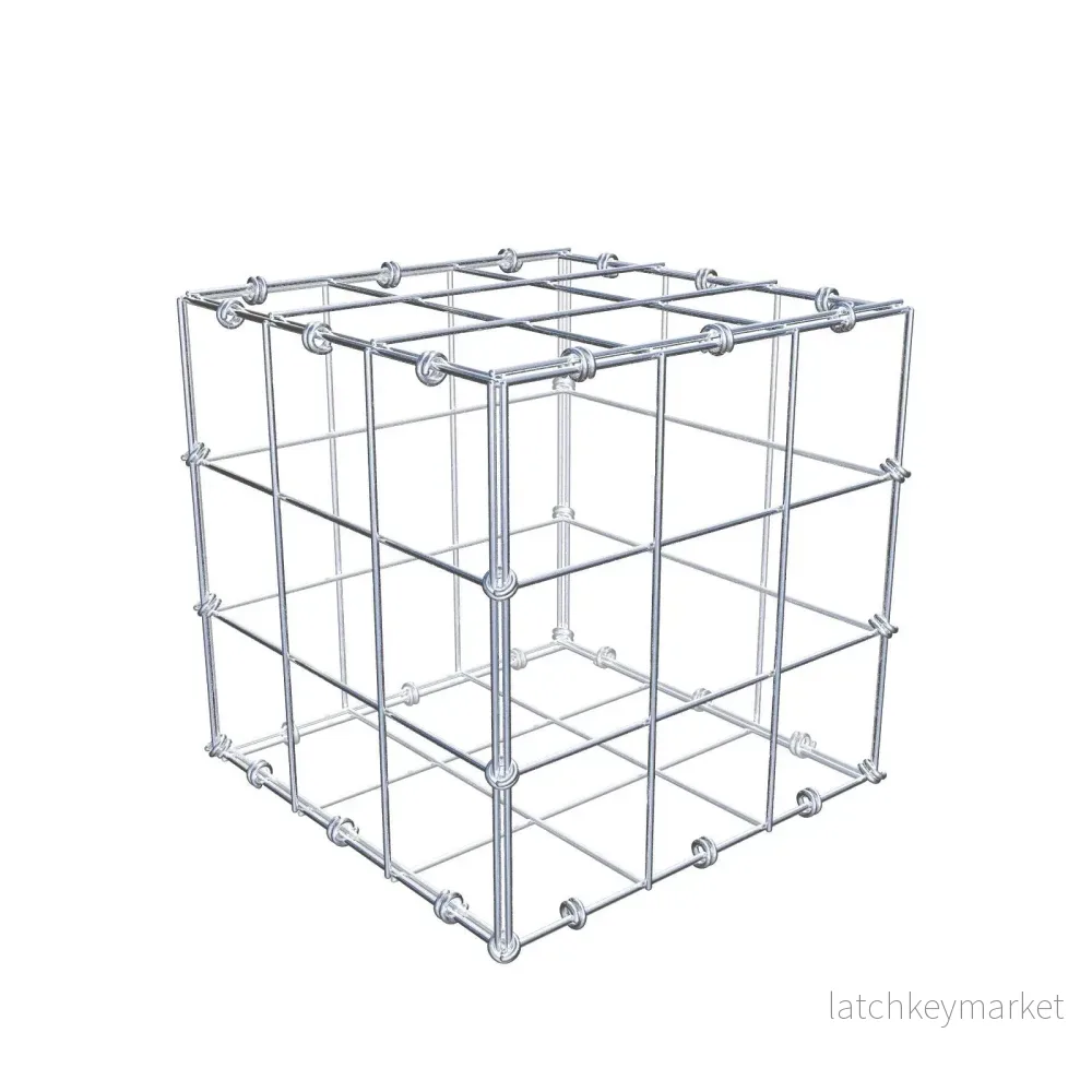 Gabion 30 cm x 30 cm x 30 cm (L x H x D), maskstorlek 10 x 10 cm, spiralring Gabion 30 cm x 30 cm x 30 cm (L x H x D), maskstorlek 10 x 10 cm, spiralring