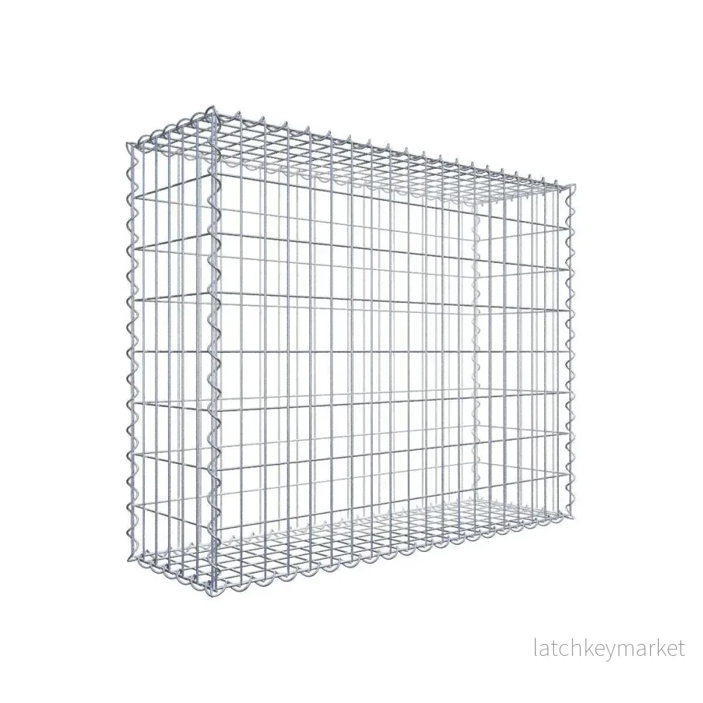 Sats med 2 gabioner 100 cm x 80 cm x 30 cm (L x H x D), maskstorlek 5 x 10 cm, spiral Sats med 2 gabioner 100 cm x 80 cm x 30 cm (L x H x D), maskstorlek 5 x 10 cm, spiral