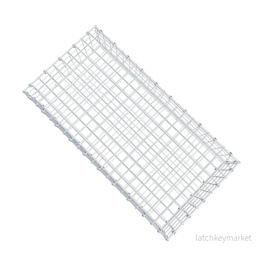 Gabion 100 cm x 20 cm x 50 cm (L x H x D), maskstorlek 5 x 5 cm, spiralring - Bild 3