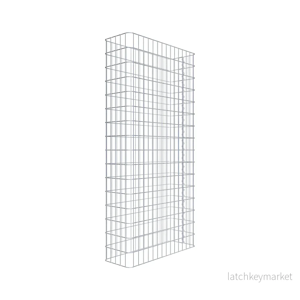 Gabionstängsel längd 77 cm, höjd 160 cm, djup 27 cm, maskstorlek 5 x 10 cm
