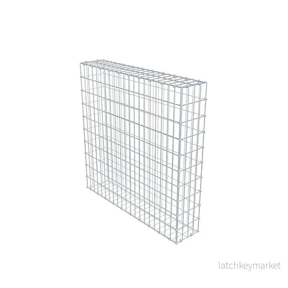 Gabion 100 cm x 100 cm x 20 cm (L x H x D), maskstorlek 5 x 10 cm, spiralring Gabion 100 cm x 100 cm x 20 cm (L x H x D), maskstorlek 5 x 10 cm, spiralring