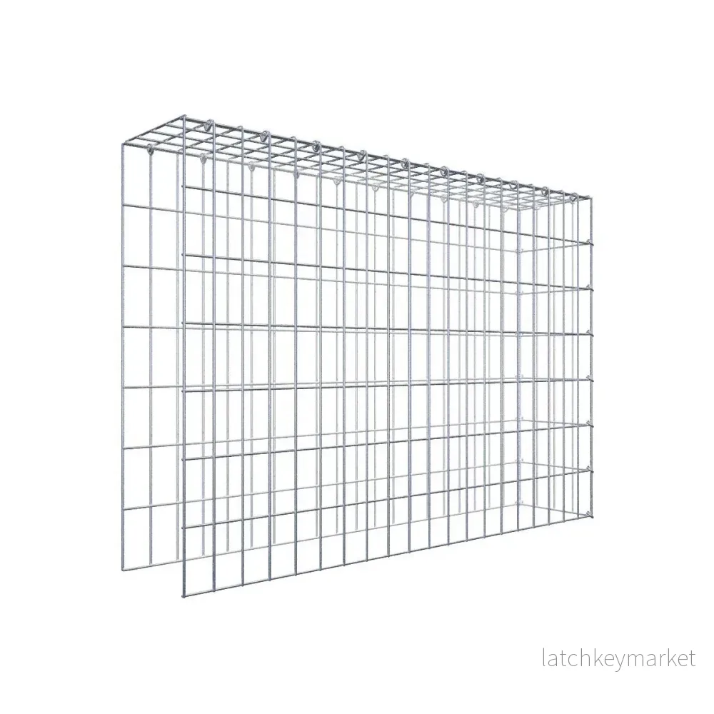 Typ 4 påbyggnadsgabion 100 cm x 70 cm x 20 cm (L x H x D), maskstorlek 5 cm x 10 cm, C-ring Typ 4 påbyggnadsgabion 100 cm x 70 cm x 20 cm (L x H x D), maskstorlek 5 cm x 10 cm, C-ring