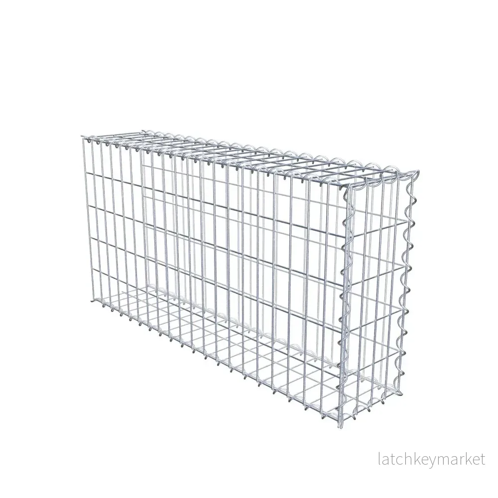 Extra gabion typ 2 100 cm x 50 cm x 20 cm (L x H x D), maskstorlek 5 cm x 10 cm, spiral Extra gabion typ 2 100 cm x 50 cm x 20 cm (L x H x D), maskstorlek 5 cm x 10 cm, spiral