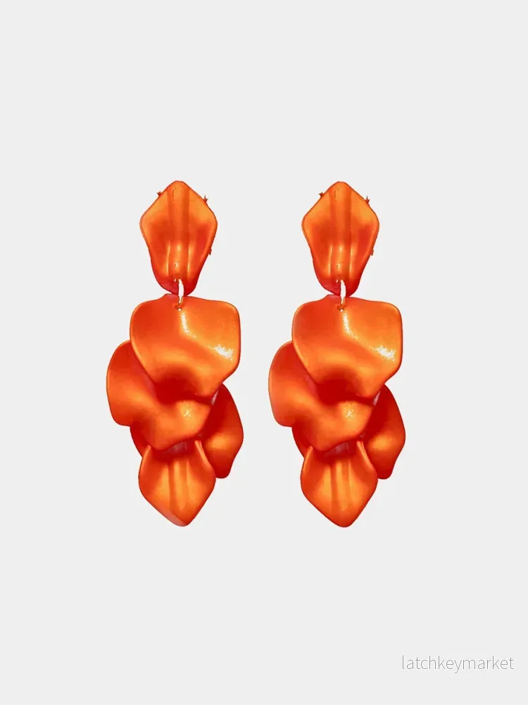 Leaf Örhängen, Pearl Orange