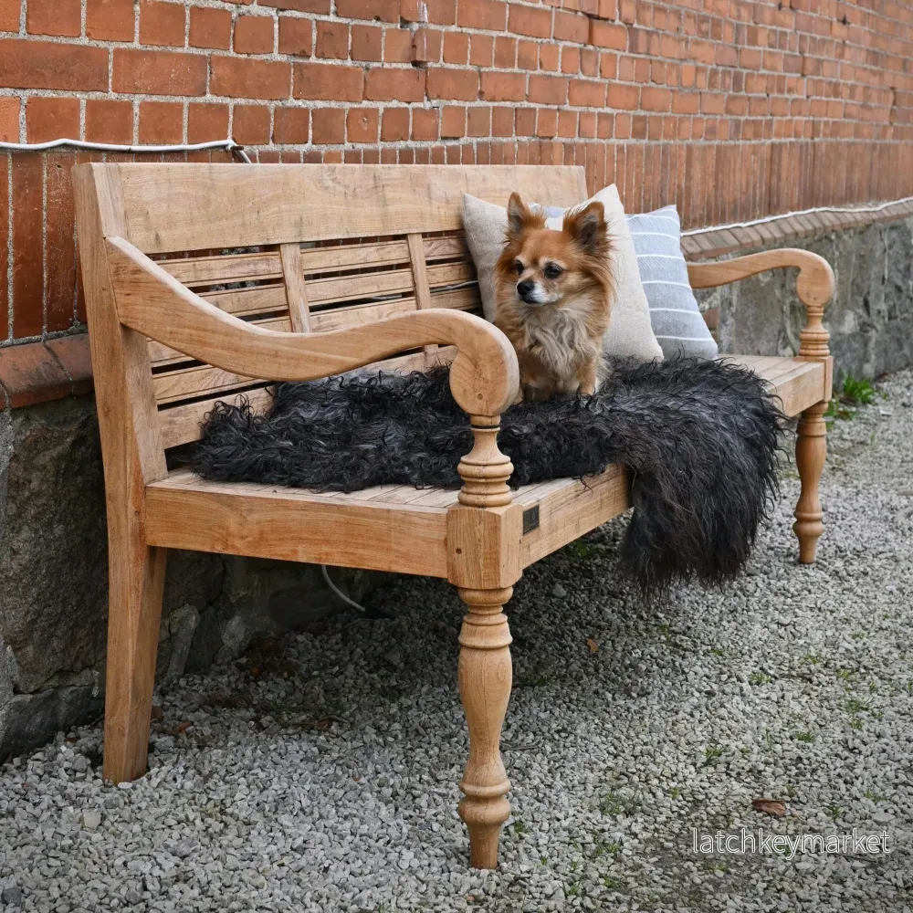 Vintage trädgårdssoffa teak Anna - Bild 2