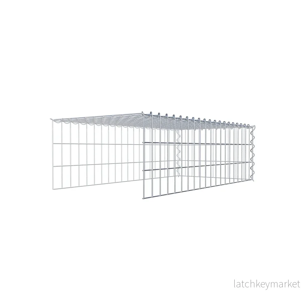Extra gabion typ 4 100 cm x 30 cm x 50 cm (L x H x D), maskstorlek 5 cm x 10 cm, spiral - Bild 3