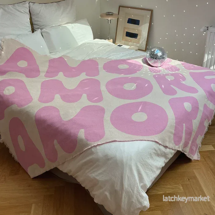 Klekks No. 11 Amore Pink Cotton Blanket - Bild 2