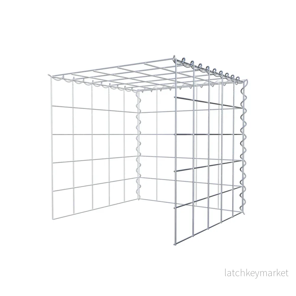 Påväxt gabion typ 4 50 cm x 50 cm x 50 cm (L x H x D), maskstorlek 10 cm x 10 cm, spiral - Bild 3