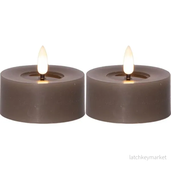 Batteridrivet LED Värmeljus 2-pack Flamme Flow 7x5,5cm Mullvad - Bild 2
