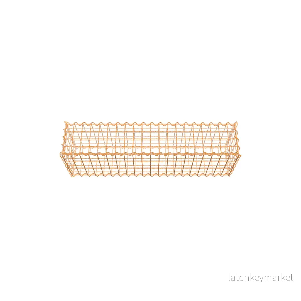 Rostig gabion 100 cm x 30 cm x 20 cm (L x H x D), maskstorlek 5 cm x 5 cm, spiral - Bild 3