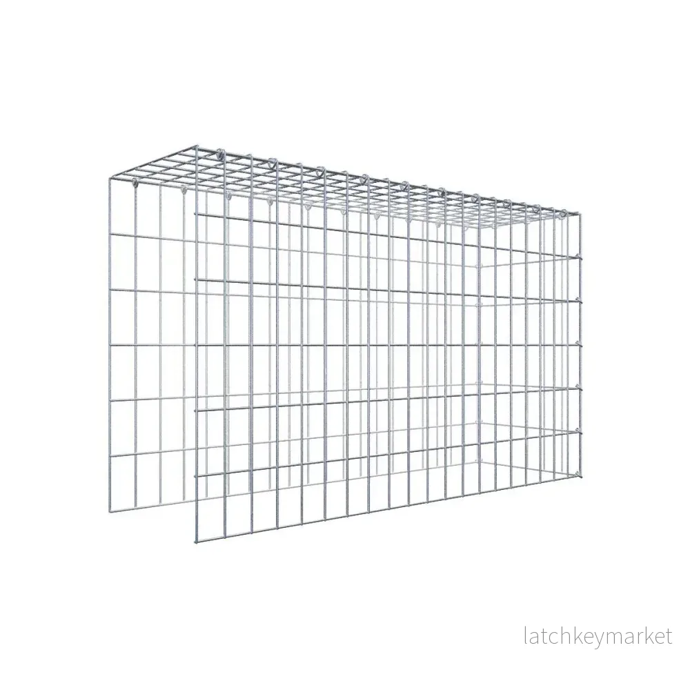 Typ 4 påbyggnadsgabion 100 cm x 60 cm x 30 cm (L x H x D), maskstorlek 5 cm x 10 cm, C-ring Typ 4 påbyggnadsgabion 100 cm x 60 cm x 30 cm (L x H x D), maskstorlek 5 cm x 10 cm, C-ring