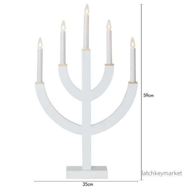 Adventsljusstake ANNO 59 cm Vit - Bild 3