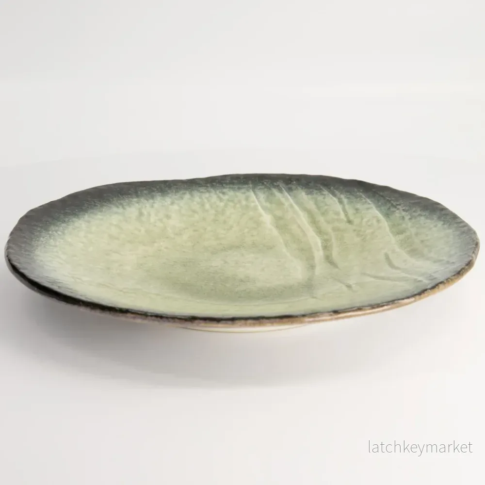 Rund Tallrik Yamasuku Organic grön TDS 28×3,5 cm Rund Tallrik Yamasuku Organic grön TDS 28×3,5 cm