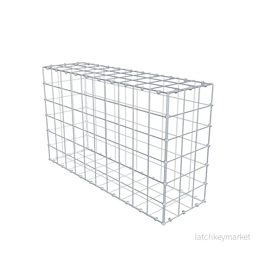Gabion 100 cm x 60 cm x 30 cm (L x H x D), maskstorlek 10 x 10 cm, spiralring Gabion 100 cm x 60 cm x 30 cm (L x H x D), maskstorlek 10 x 10 cm, spiralring