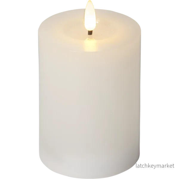Batteridrivet LED Blockljus Flamme Flow Vit 12,5 cm - Bild 2