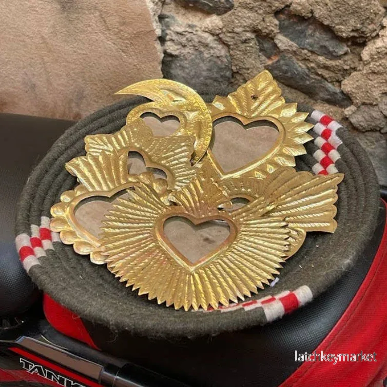 Mirror King Heart, Bronze, Gold, mirror - Bild 3