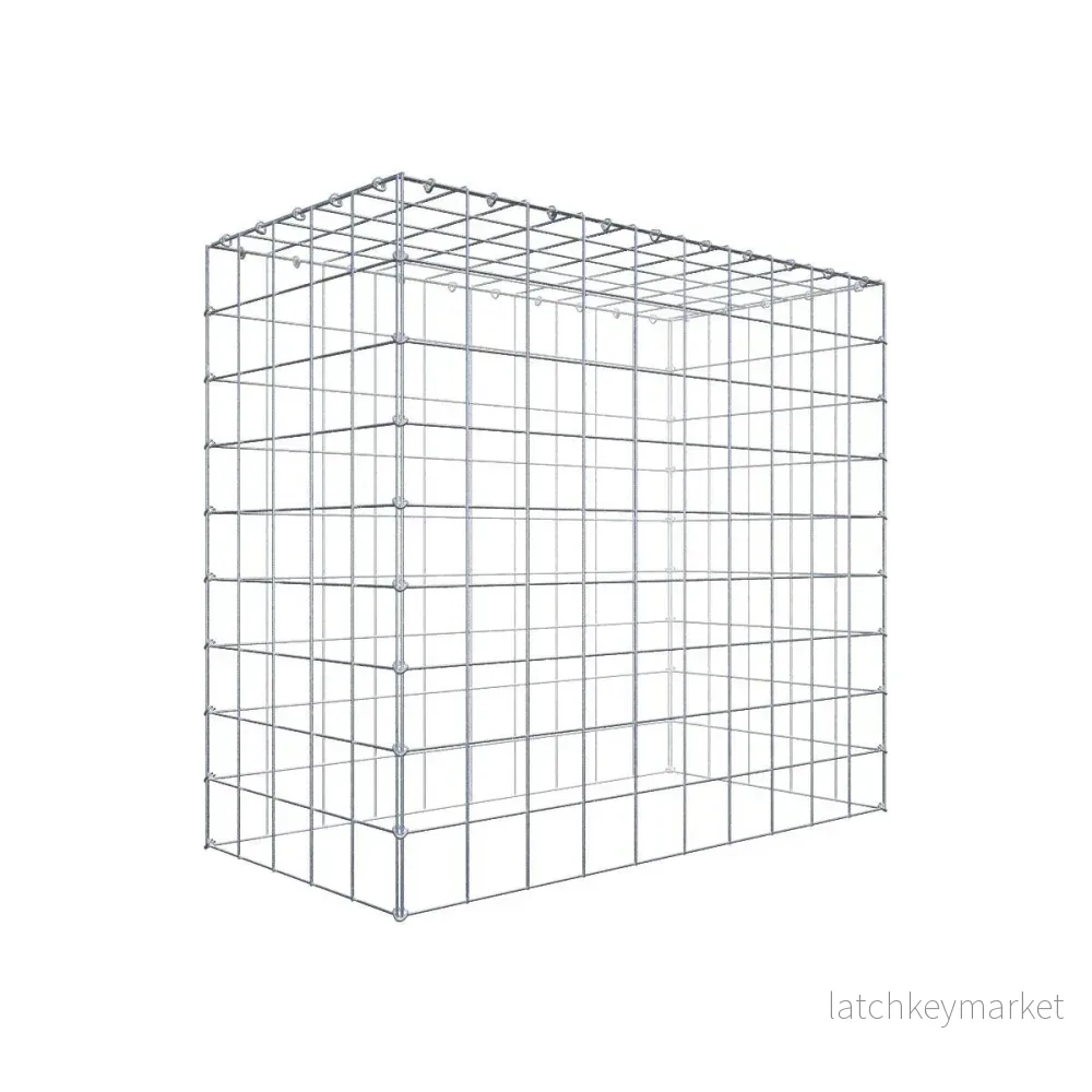 Typ 3 påbyggnadsgabion 100 cm x 90 cm x 50 cm (L x H x D), maskstorlek 10 cm x 10 cm, C-ring Typ 3 påbyggnadsgabion 100 cm x 90 cm x 50 cm (L x H x D), maskstorlek 10 cm x 10 cm, C-ring