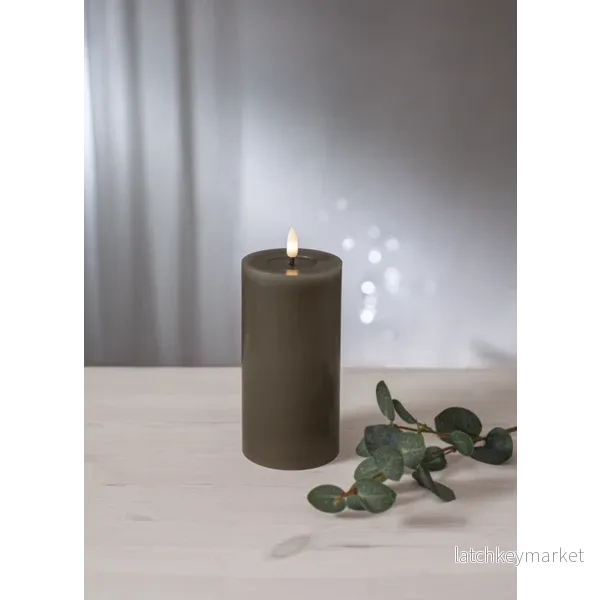 Stearinlys LED Blokklys Flamme Flow Muldvarp 17,5 cm Stearinlys LED Blokklys Flamme Flow Muldvarp 17,5 cm