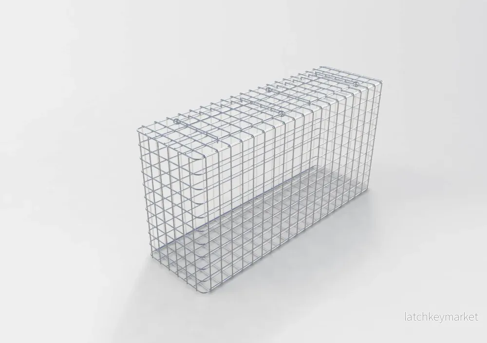 Varmförzinkad gabion 102 cm x 52 cm x 22 cm, maskstorlek 5 cm x 5 cm, helsvetsad Varmförzinkad gabion 102 cm x 52 cm x 22 cm, maskstorlek 5 cm x 5 cm, helsvetsad