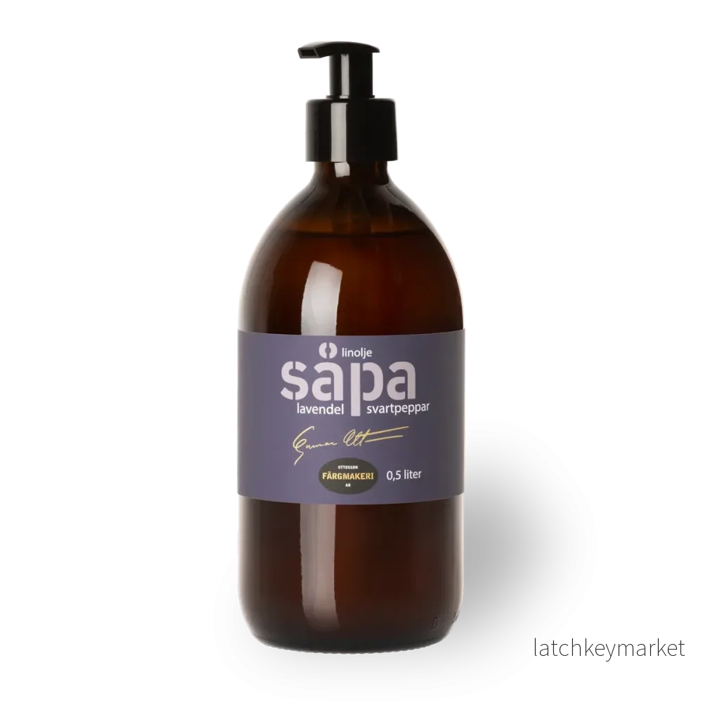 Linoljesåpa Lavendel/svartpeppar 0,5 l Ottossons Linoljesåpa Lavendel/svartpeppar 0,5 l Ottossons