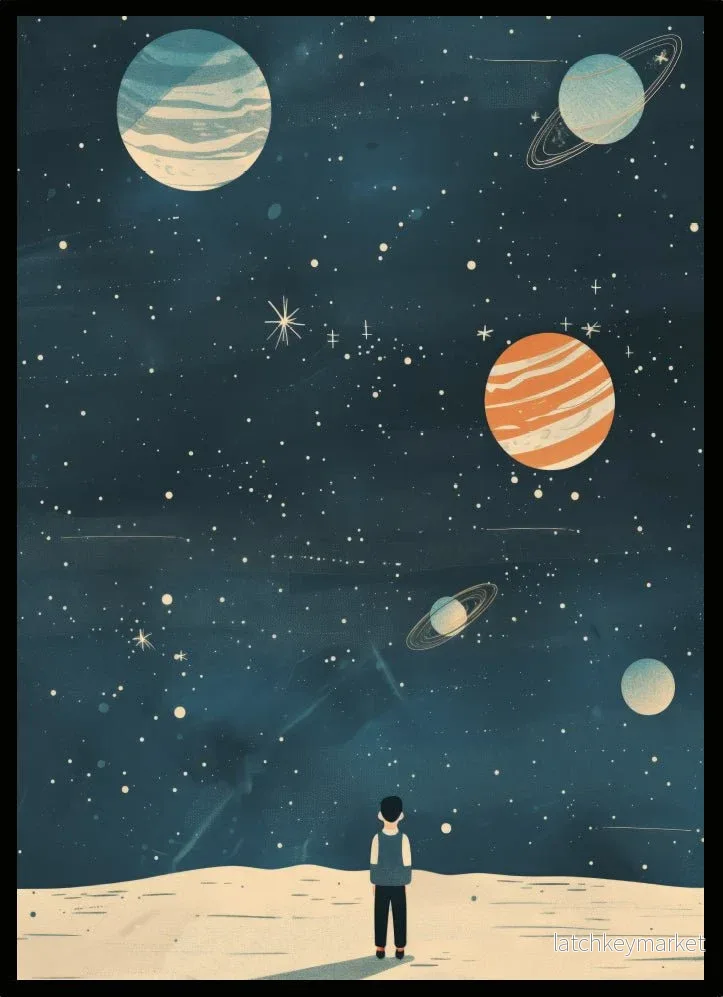 Barntavla Planets and stars