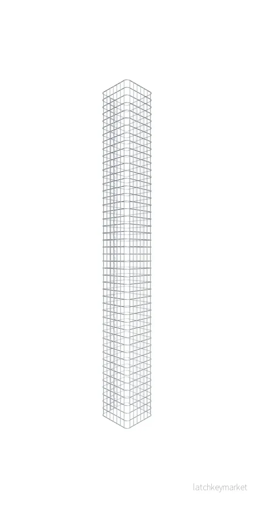 Gabionpelare vinkelrät 37 cm x 37 cm, 230 cm höjd, MW 5 cm x 5 cm Gabionpelare vinkelrät 37 cm x 37 cm, 230 cm höjd, MW 5 cm x 5 cm