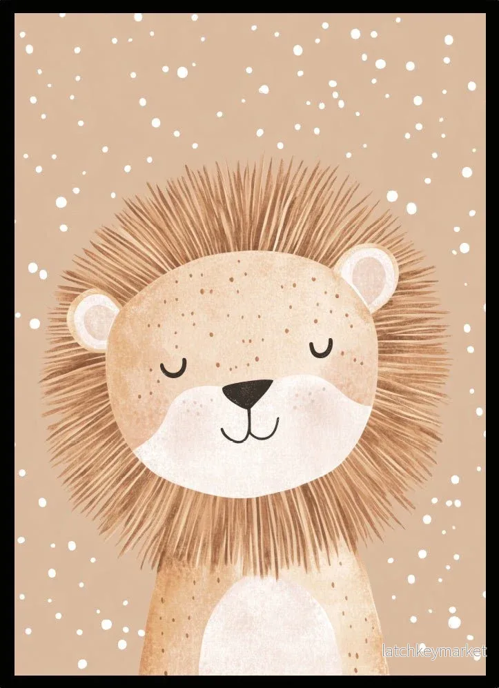 Barntavla smiling lion