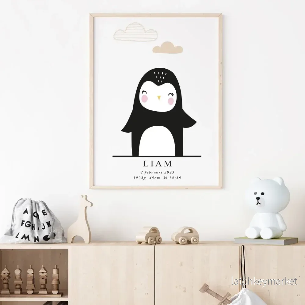 Namntavla Little penguin - Bild 2