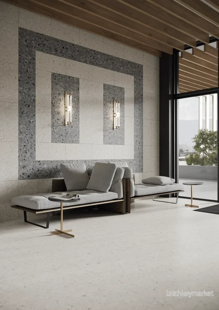 Klinker Terrazzo Vit 598x598 - Bild 2