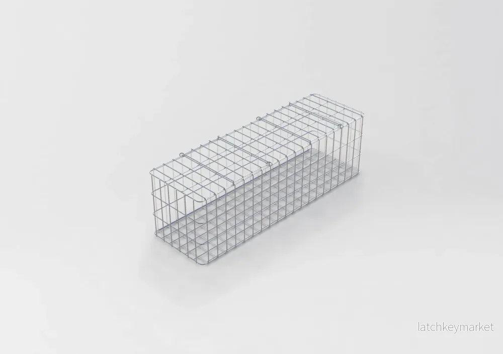 Varmförzinkad gabion 102 cm x 32 cm x 32 cm, maskstorlek 5 cm x 10 cm, helsvetsad Varmförzinkad gabion 102 cm x 32 cm x 32 cm, maskstorlek 5 cm x 10 cm, helsvetsad