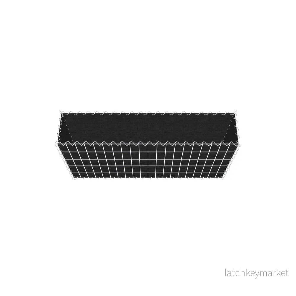 Grön gabion med fleece 100 cm x 50 cm x 20 cm (L x H x D), maskstorlek 5 cm x 10 cm, spiral - Bild 3