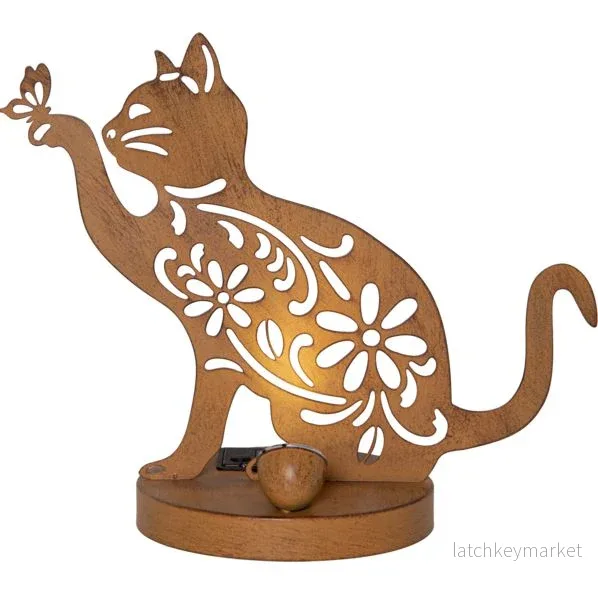 Trädgårdsbelysning DIV. Soldriven Katt 25 cm - Bild 3