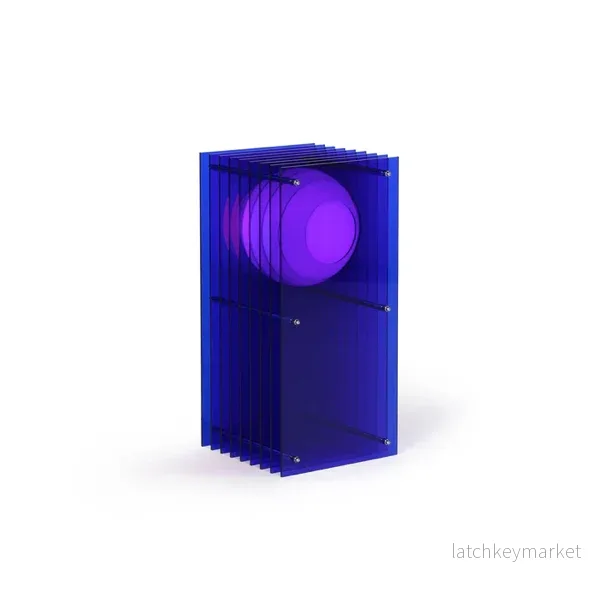 LOP Small Rectangle Blue Lamp LOP Small Rectangle Blue Lamp