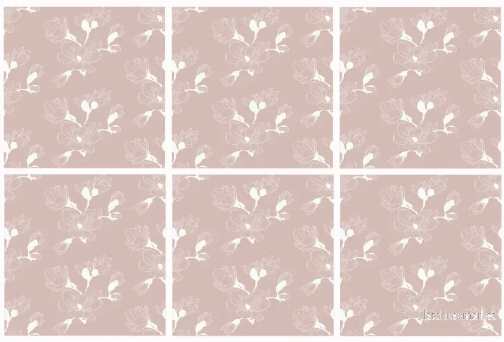Kakeldekor blommor rosa - Bild 3