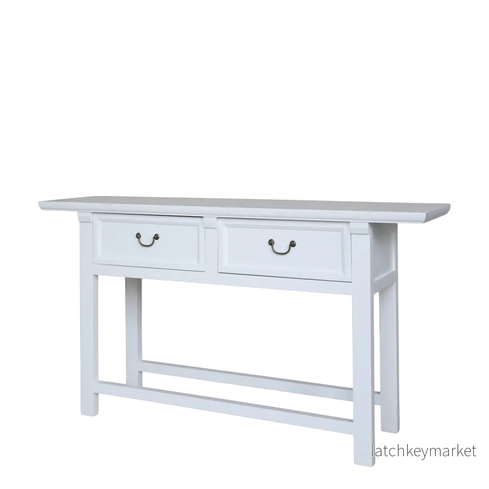 Chic Antique Avlastningsbord H85/L150/B40 cm Vit