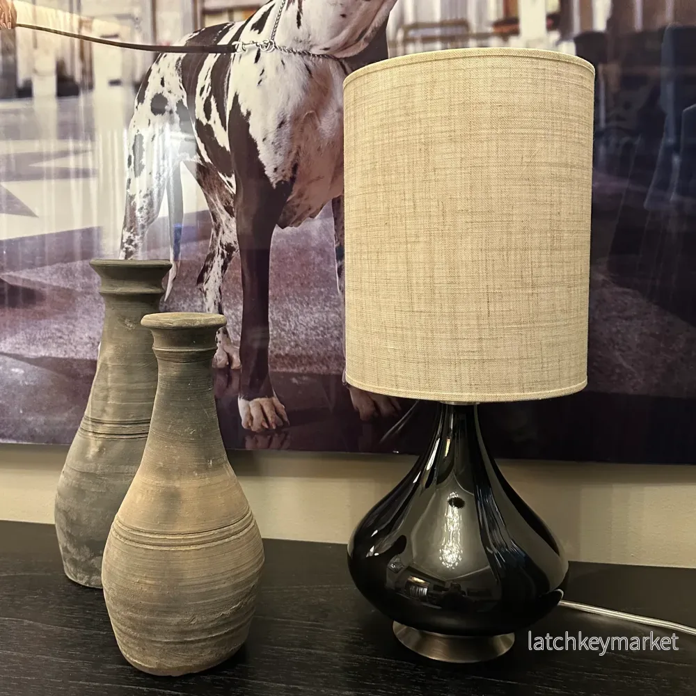 Lampa Flavia Mini Svart Lino Crudo - Bild 2