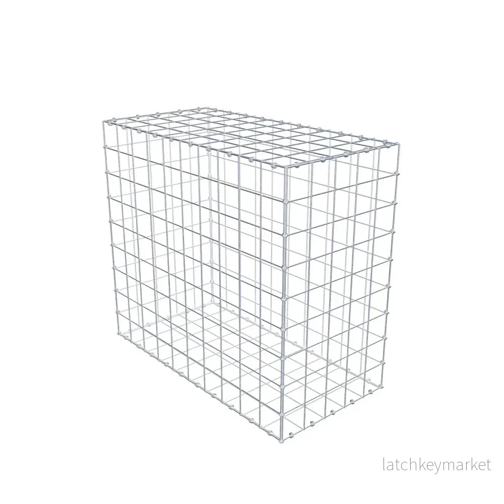 Gabion 100 cm x 90 cm x 50 cm (L x H x D), maskstorlek 10 x 10 cm, spiralring Gabion 100 cm x 90 cm x 50 cm (L x H x D), maskstorlek 10 x 10 cm, spiralring