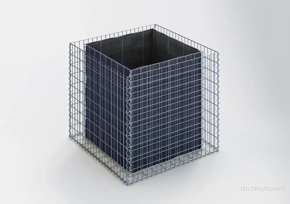 Högbädd, fyrkantig 100 cm x 90 cm x 100 cm (L x H x D), maskstorlek 5 x 10 cm, väggtjocklek 10 cm