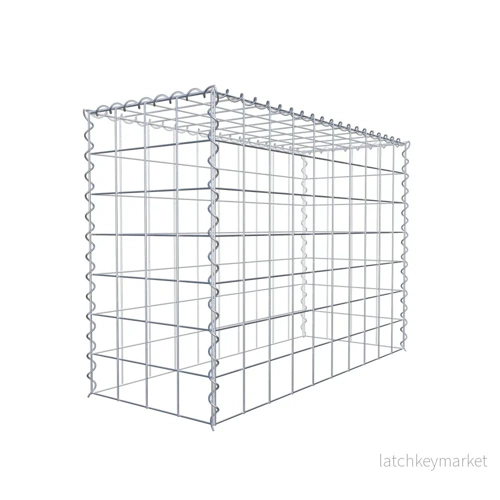 Extra gabion typ 3 100 cm x 70 cm x 40 cm (L x H x D), maskstorlek 10 cm x 10 cm, spiral - Bild 3